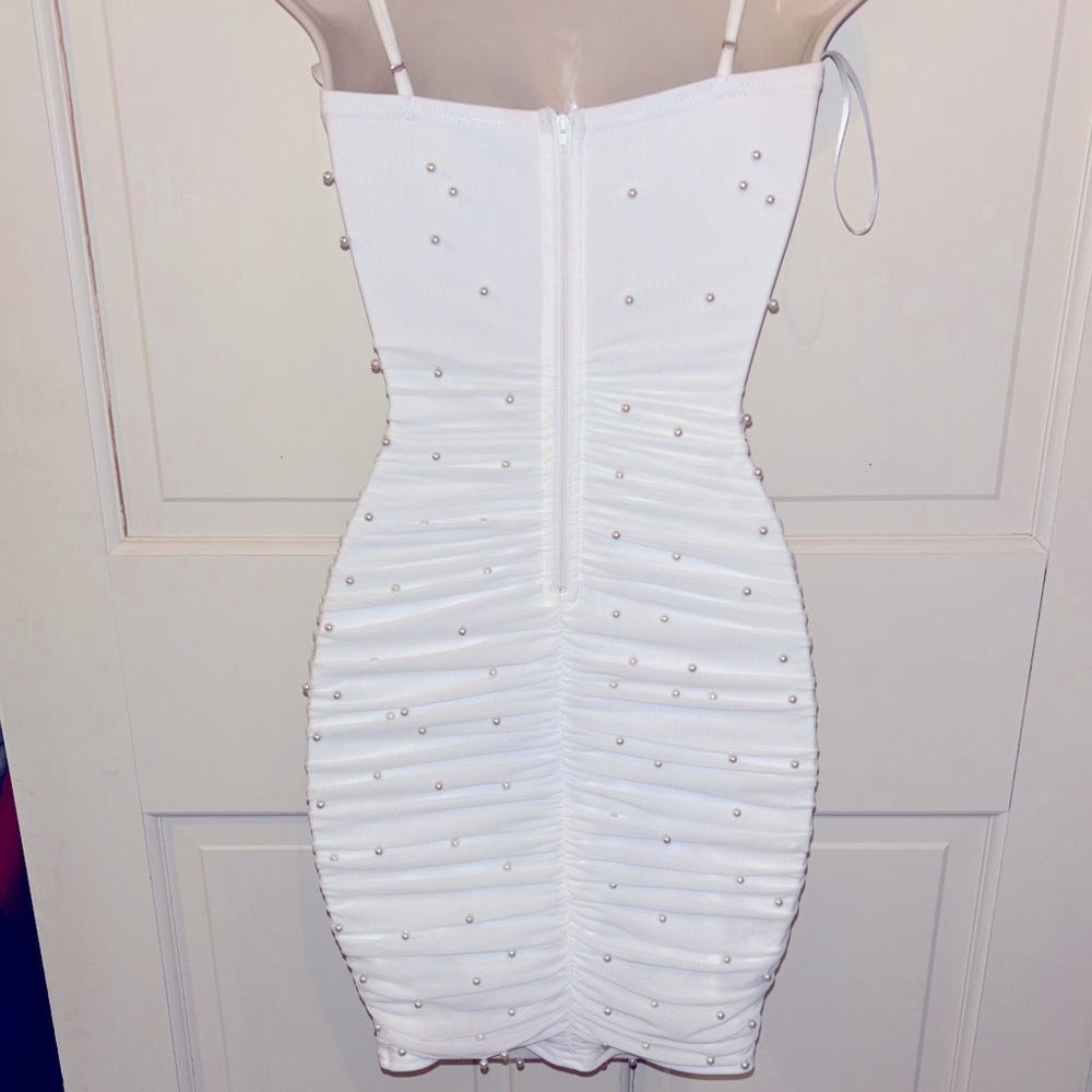 Kristen Faux Pearl Mini Party Dress - Picture 6 of 6